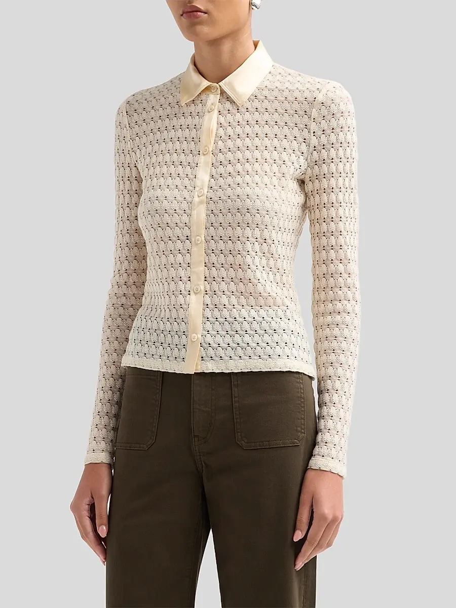 Frame Women's Bubble-Stitch Shirt | Thumbnail 4 Frame Women's Bubble-Stitch Shirt | Thumbnail 4
