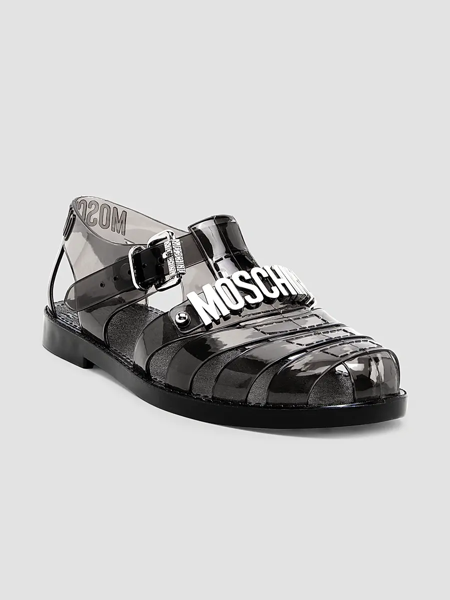 MOSCHINO Women's Lettering Jelly Fisherman Sandals | Thumbnail 2 MOSCHINO Women's Lettering Jelly Fisherman Sandals | Thumbnail 2