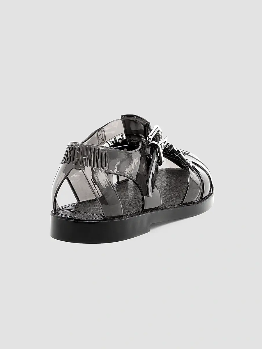 MOSCHINO Women's Lettering Jelly Fisherman Sandals | Thumbnail 3 MOSCHINO Women's Lettering Jelly Fisherman Sandals | Thumbnail 3