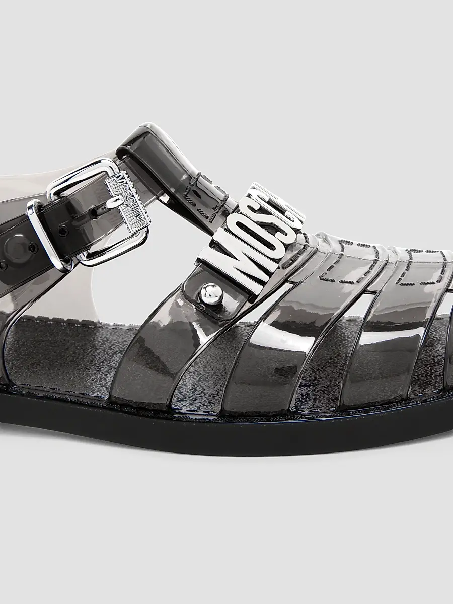 MOSCHINO Women's Lettering Jelly Fisherman Sandals | Thumbnail 5 MOSCHINO Women's Lettering Jelly Fisherman Sandals | Thumbnail 5