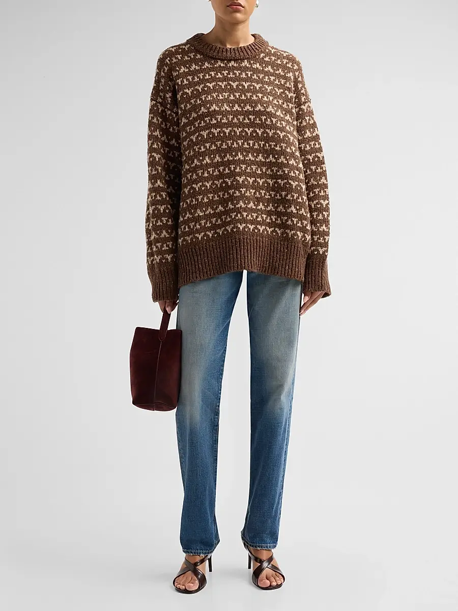 R13 Women's Oversized Crewneck Sweater | Thumbnail 2 R13 Women's Oversized Crewneck Sweater | Thumbnail 2
