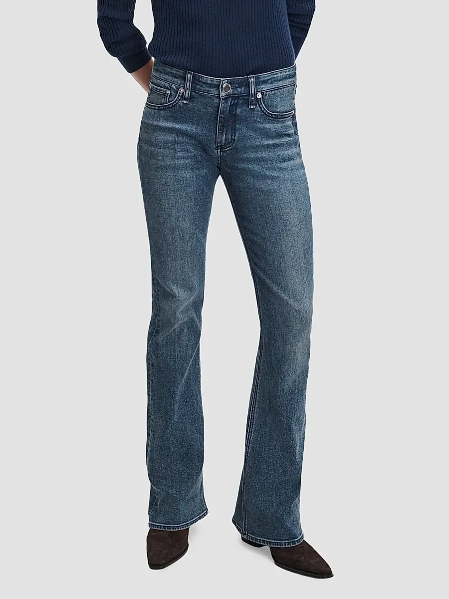 rag & bone Women's Kinsley Low-Rise Bootcut Jeans | Thumbnail 4