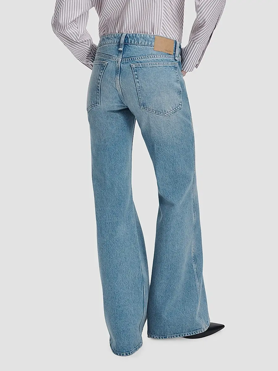 rag & bone Women's Josie Mid-Rise Relaxed Flared Jeans | Thumbnail 3