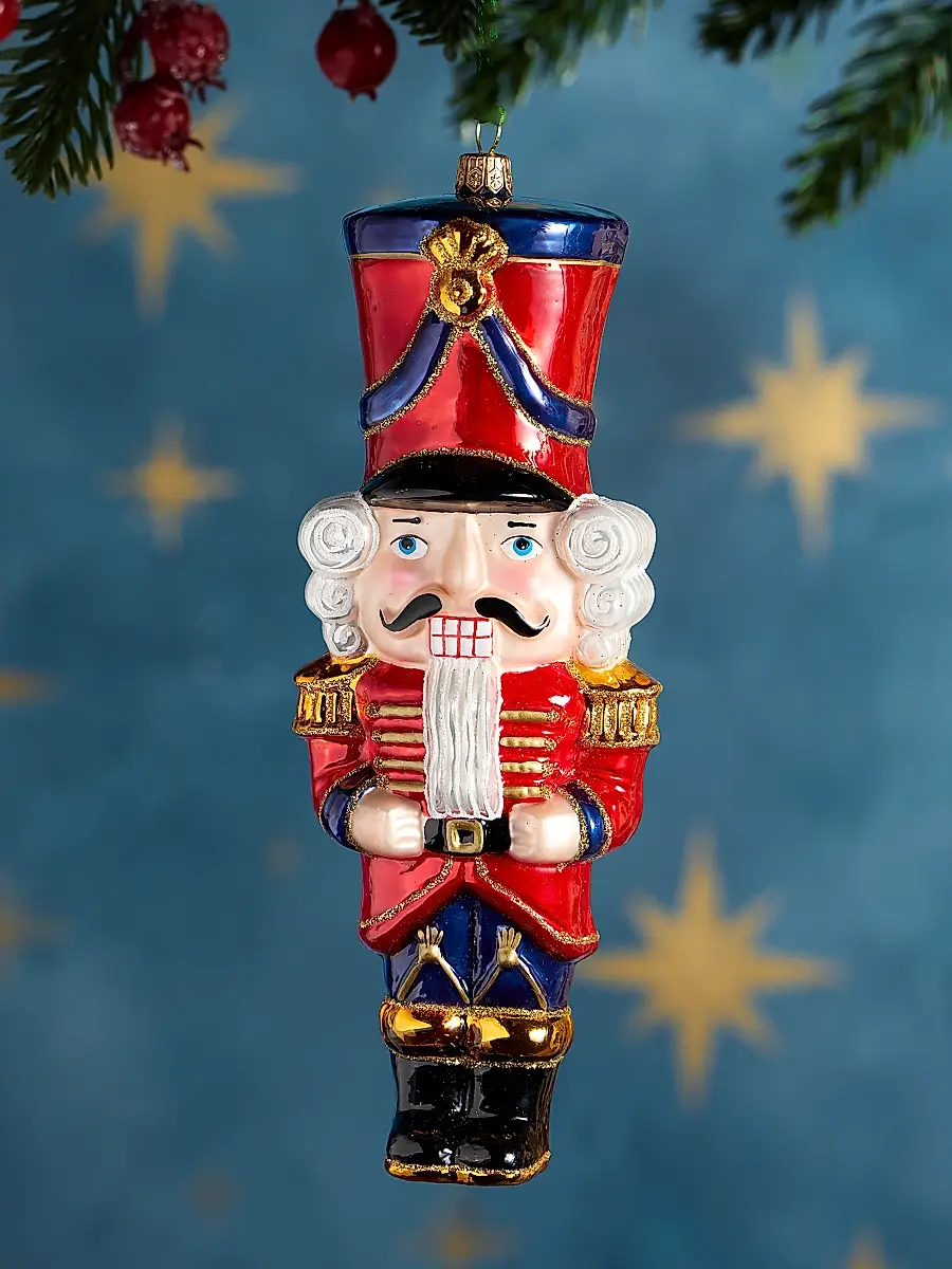 Exclusively Ours Nutcracker Glass Ornament | Image 1 Exclusively Ours Nutcracker Glass Ornament | Image 1