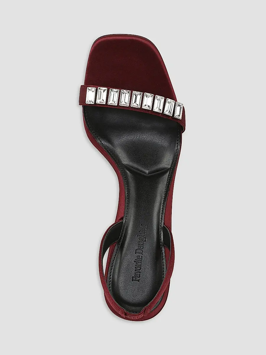 Favorite Daughter Women's Selena 80MM Crystal-Embellished Satin Slingback Sandals | Thumbnail 4 Favorite Daughter Women's Selena 80MM Crystal-Embellished Satin Slingback Sandals | Thumbnail 4