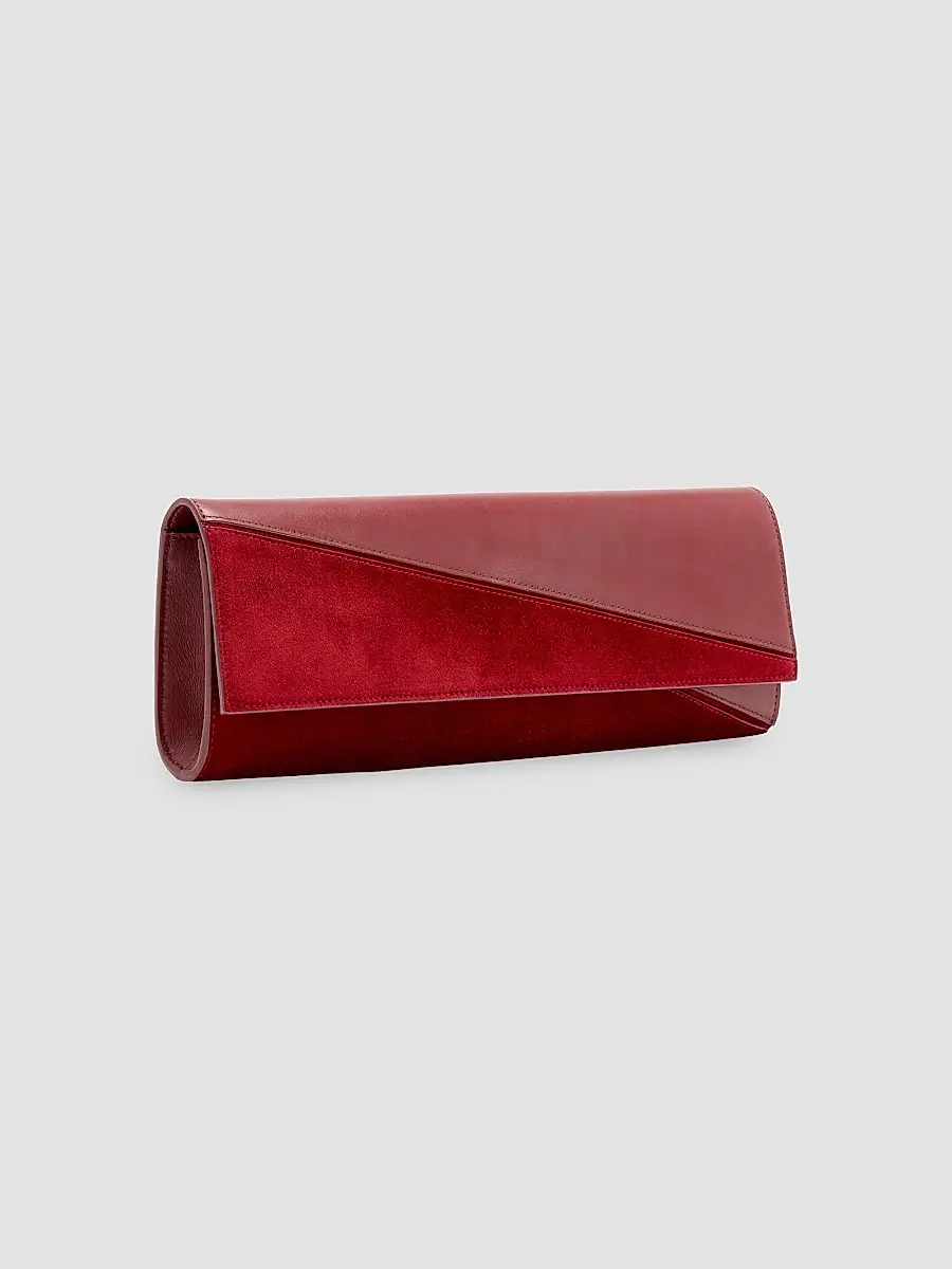 Proenza Schouler Women's Hex Leather & Suede Clutch - Madder | Thumbnail 5 Proenza Schouler Women's Hex Leather & Suede Clutch - Madder | Thumbnail 5