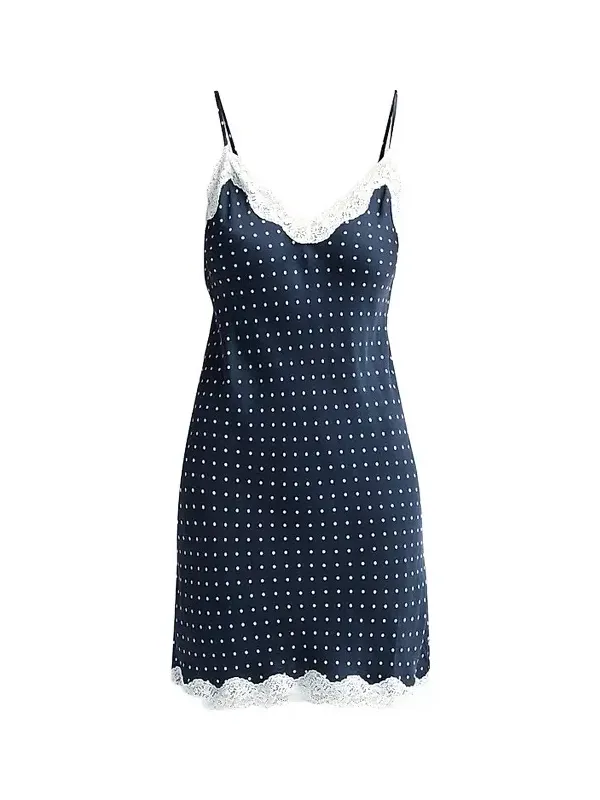 Women's Annabelle Satin & Lace Mini Slip Nightgown