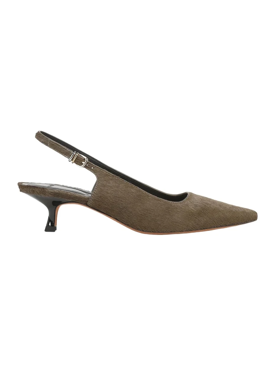 Vince Women's Sabra II 45MM Calf-Hair Slingback Kitten Heels