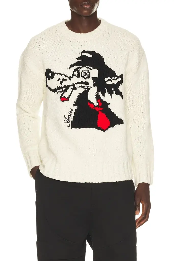 AMIRI Smoking Wolf Sweater | Image 1 AMIRI Smoking Wolf Sweater | Image 1