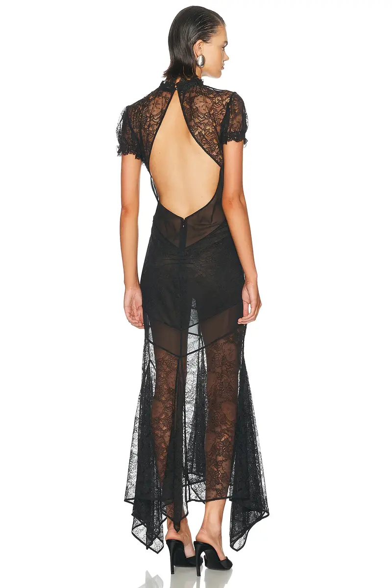 The Attico Lace Midi Dress | Thumbnail 3 The Attico Lace Midi Dress | Thumbnail 3