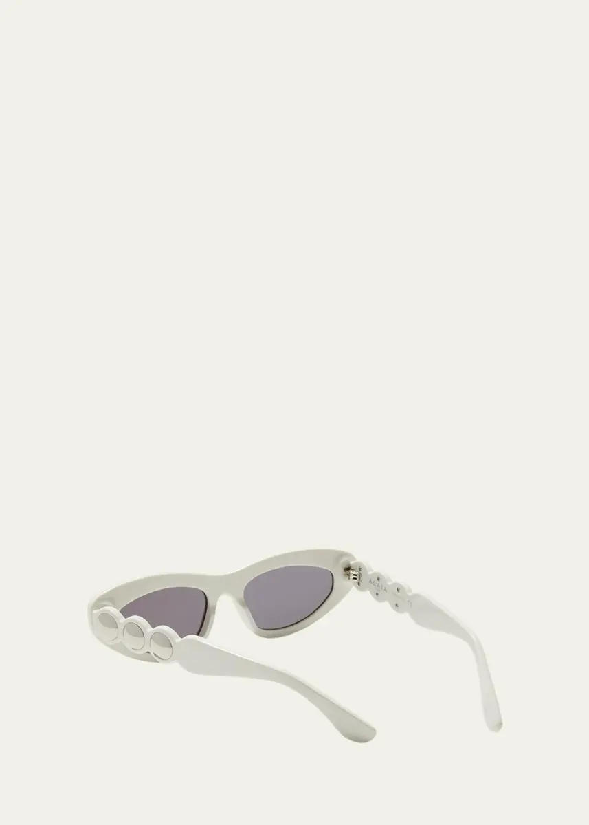 Alaïa Scallop Stud Metal & Acetate Cat-Eye Sunglasses | Thumbnail 3 Alaïa Scallop Stud Metal & Acetate Cat-Eye Sunglasses | Thumbnail 3