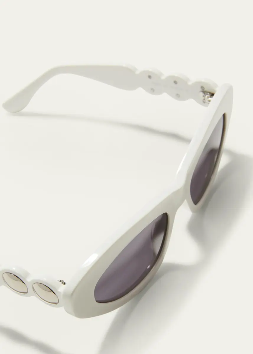 Alaïa Scallop Stud Metal & Acetate Cat-Eye Sunglasses | Thumbnail 5 Alaïa Scallop Stud Metal & Acetate Cat-Eye Sunglasses | Thumbnail 5