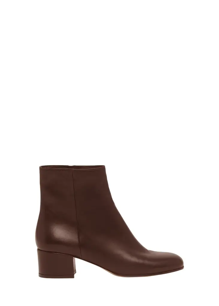 Gianvito Rossi Leather Zip Ankle Booties | Image 1 Gianvito Rossi Leather Zip Ankle Booties | Image 1