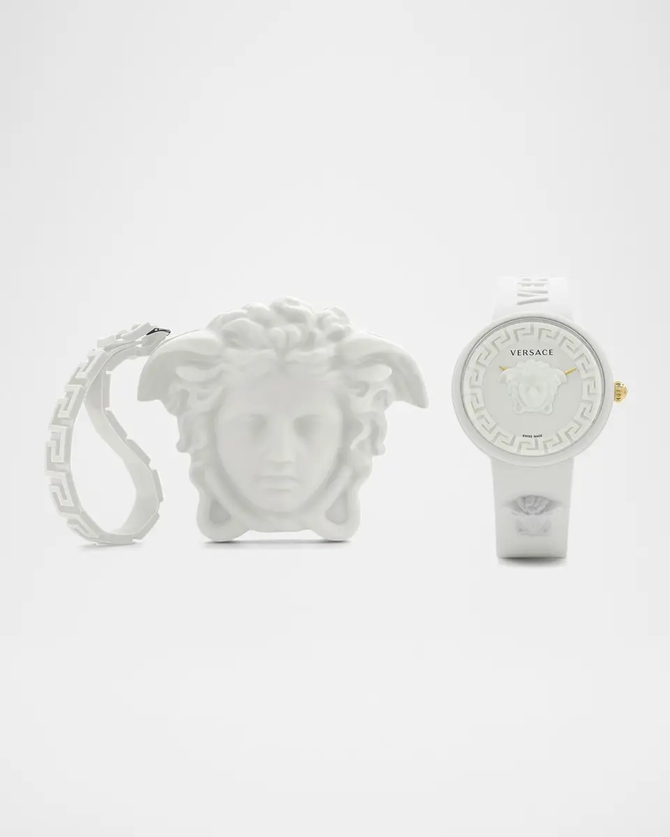 Versace Unisex Medusa Pop White Silicone Watch, 39mm | Thumbnail 4 Versace Unisex Medusa Pop White Silicone Watch, 39mm | Thumbnail 4