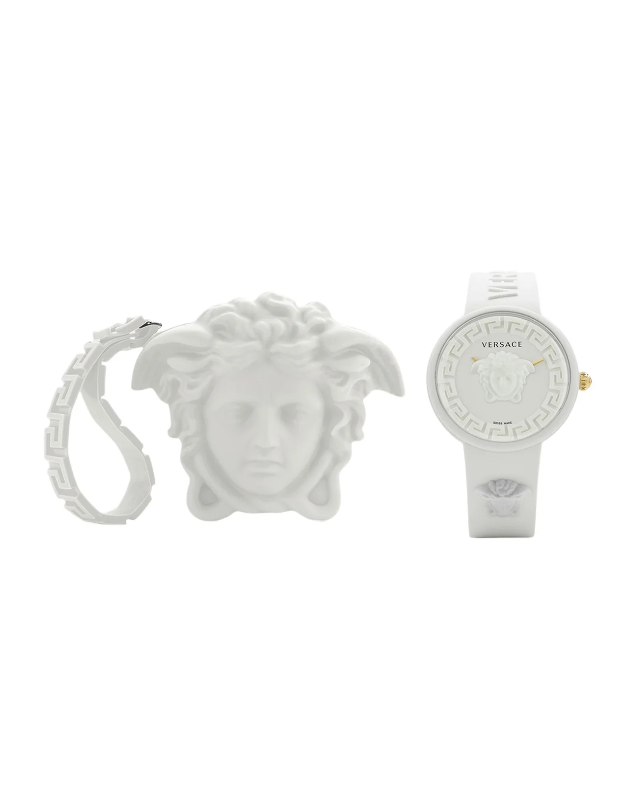 Versace Unisex Medusa Pop White Silicone Watch, 39mm