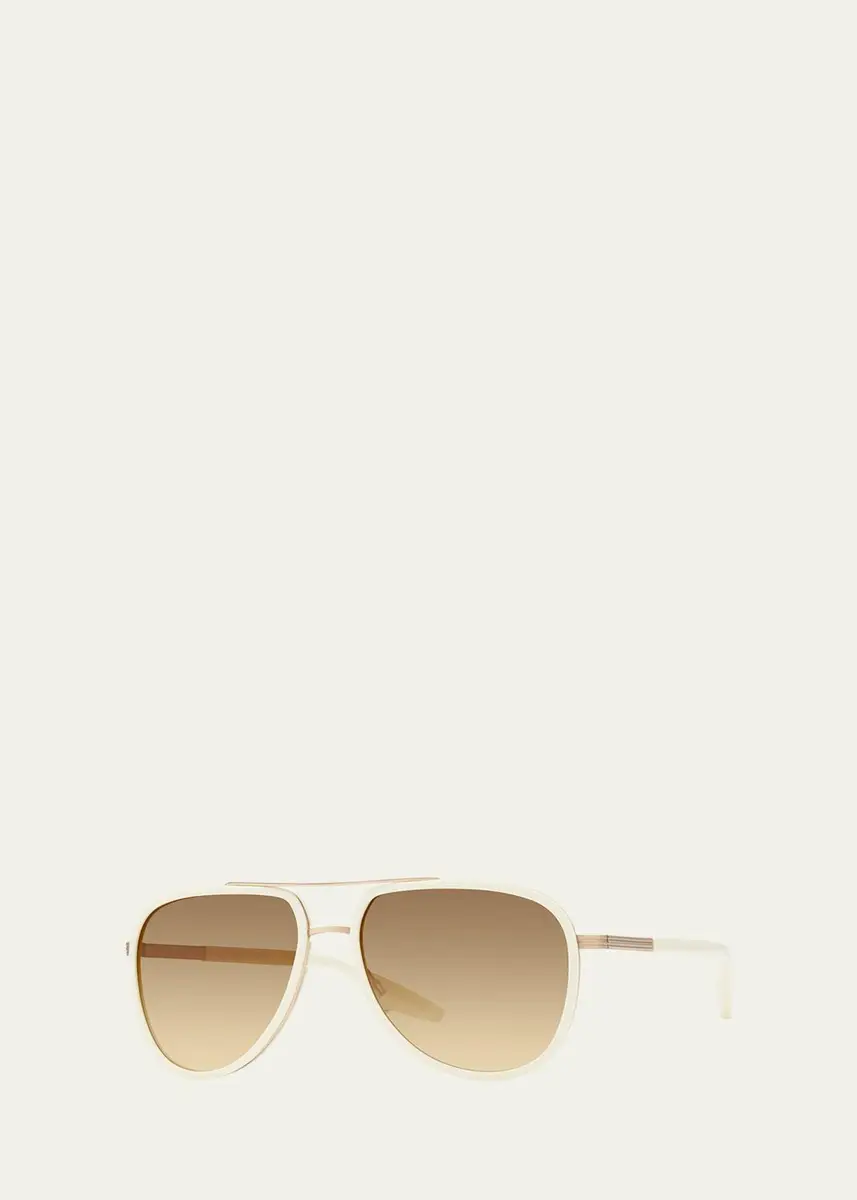 BARTON PERREIRA Cani Titanium Aviator Sunglasses | Thumbnail 2