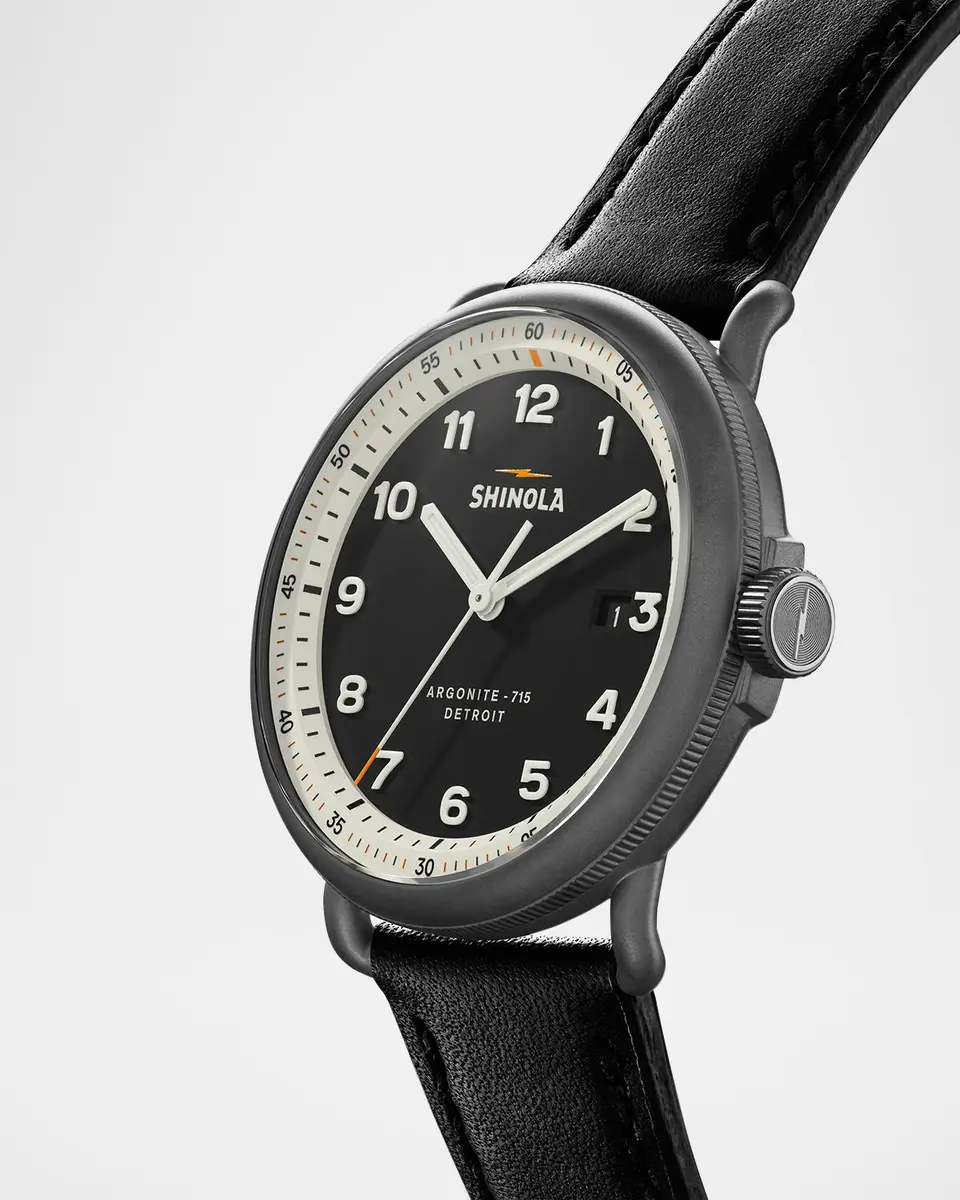 Shinola Canfield Model C Leather Strap Watch, 43mm | Thumbnail 2 Shinola Canfield Model C Leather Strap Watch, 43mm | Thumbnail 2