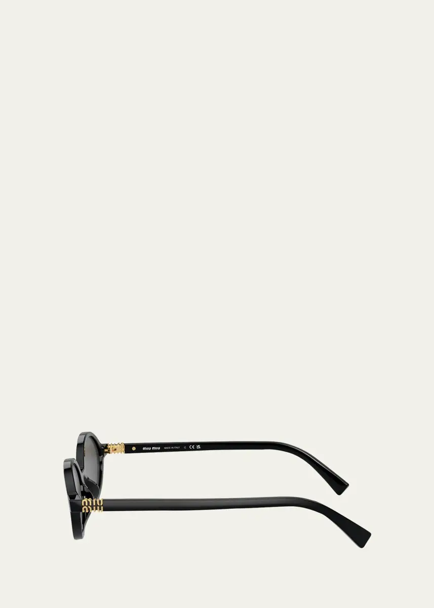 Miu Miu Acetate Oval Sunglasses | Thumbnail 3