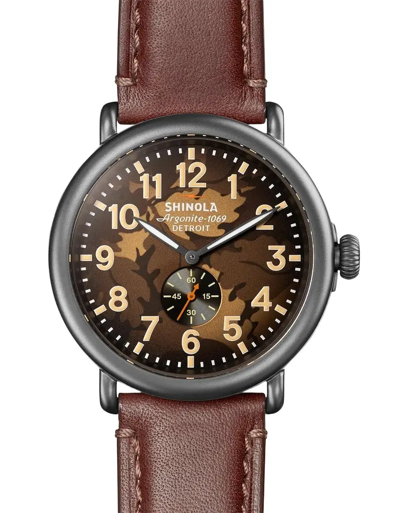 Shinola Runwell Leather-Strap Watch, 47mm | Image 1 Shinola Runwell Leather-Strap Watch, 47mm | Image 1