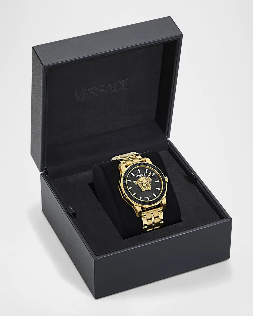 Versace Medusa Deco IP Yellow Gold Bracelet Watch, 43mm | Thumbnail 5 Versace Medusa Deco IP Yellow Gold Bracelet Watch, 43mm | Thumbnail 5