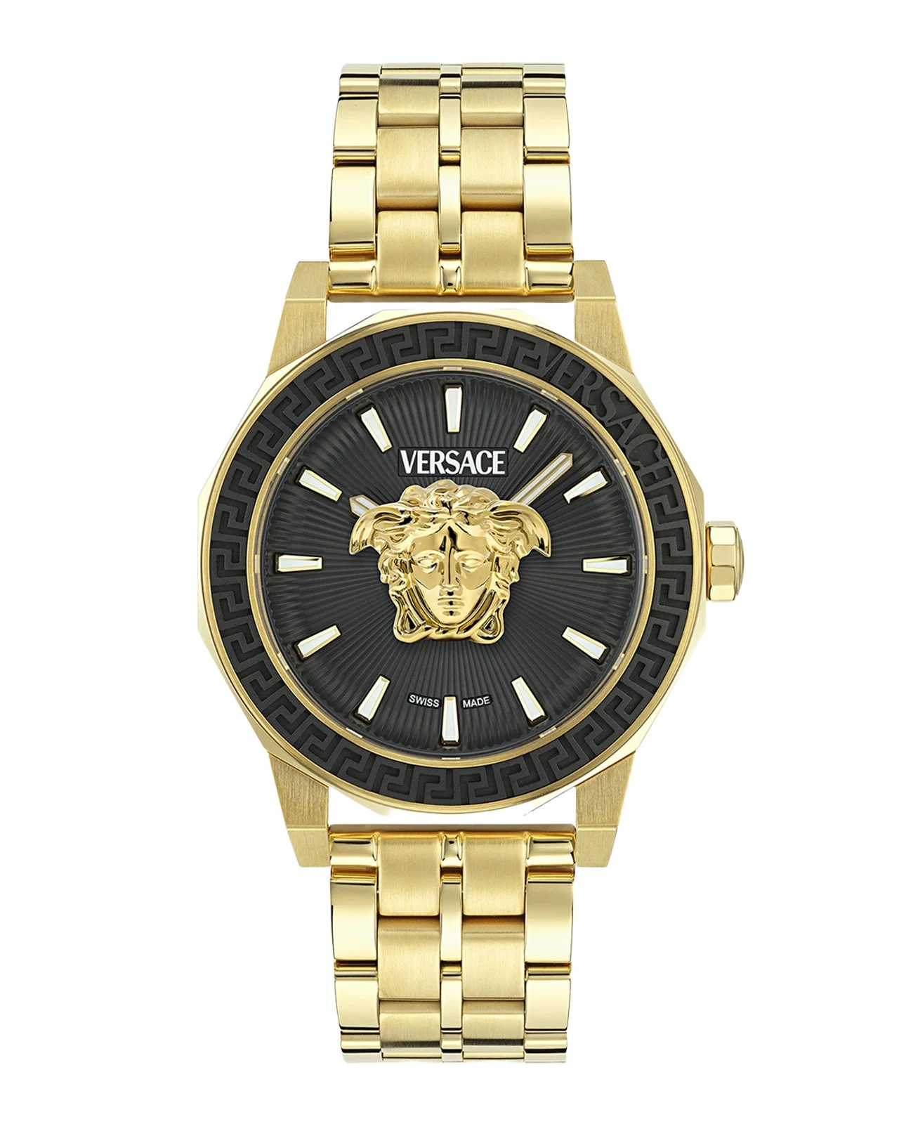 Medusa Deco IP Yellow Gold Bracelet Watch, 43mm