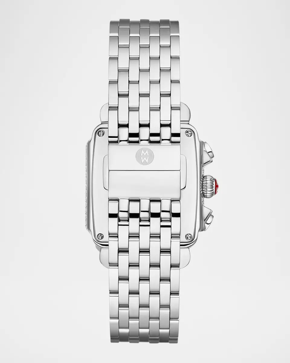 Michele Limited Edition Deco Jubilee Stainless Steel Diamond Pavé Bracelet Watch | Thumbnail 3
