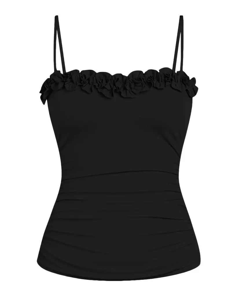 La Blanca Island Goddess Ruffle Bandeau Tankini Top | Image 1 La Blanca Island Goddess Ruffle Bandeau Tankini Top | Image 1