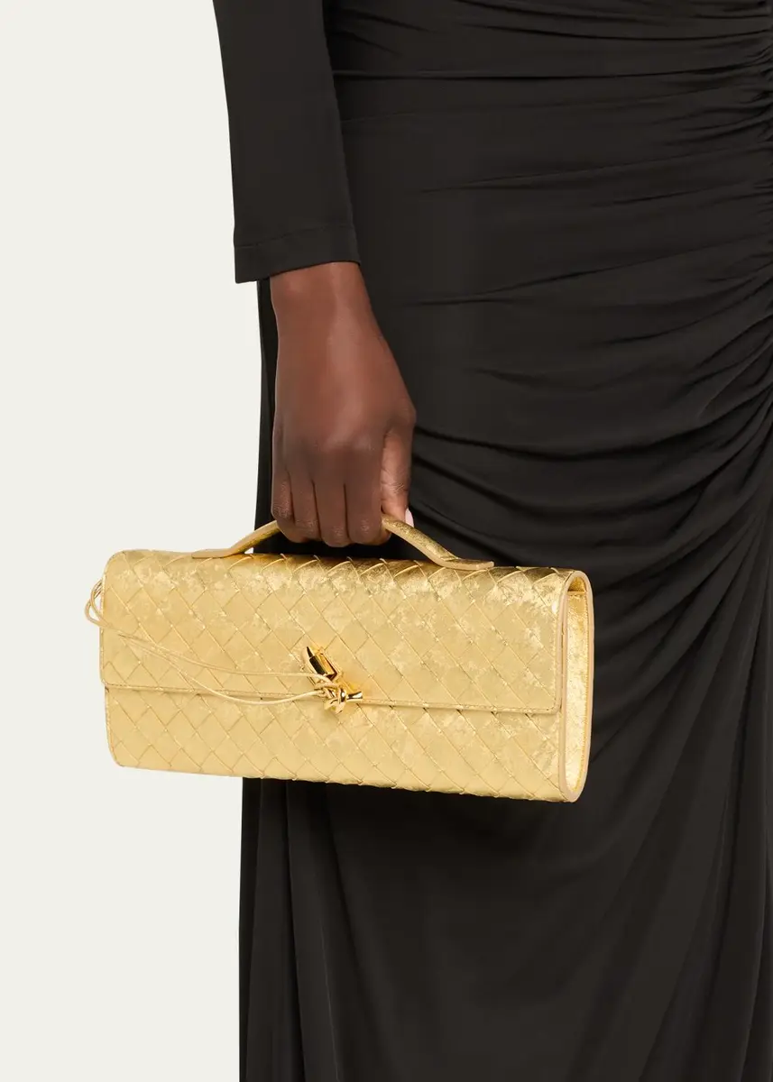 Bottega Veneta Andiamo Laminated Leather Clutch Bag | Thumbnail 2 Bottega Veneta Andiamo Laminated Leather Clutch Bag | Thumbnail 2
