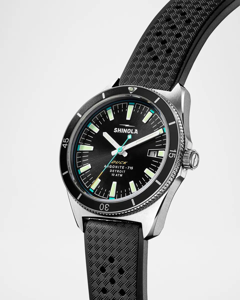Shinola Duck Rubber-Strap Analog Watch, 40mm | Thumbnail 2 Shinola Duck Rubber-Strap Analog Watch, 40mm | Thumbnail 2