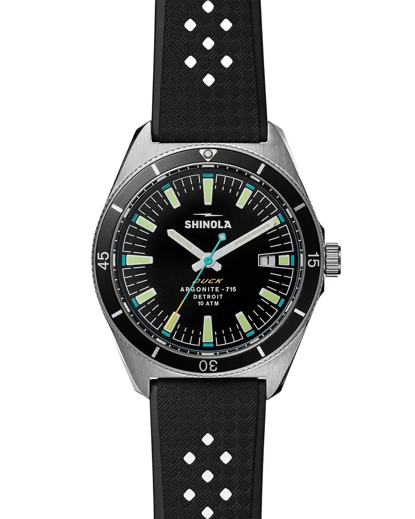 Shinola Duck Rubber-Strap Analog Watch, 40mm | Image 1 Shinola Duck Rubber-Strap Analog Watch, 40mm | Image 1
