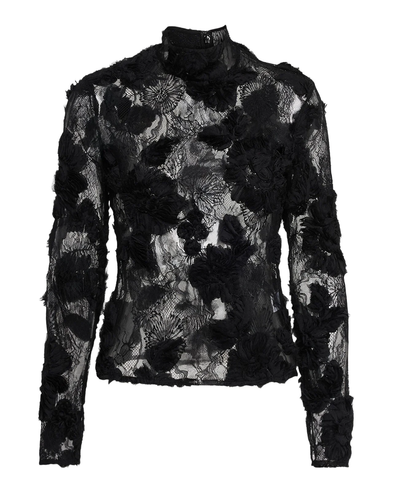 Freja Floral Lace Mock-Neck Top Freja Floral Lace Mock-Neck Top