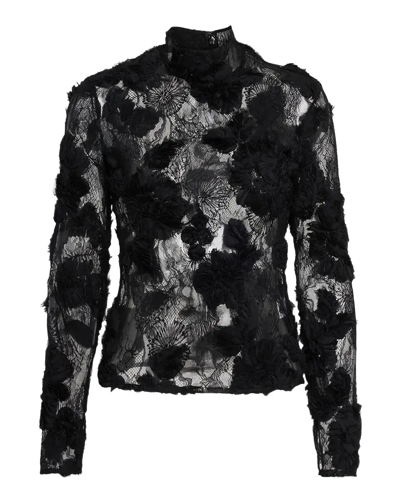 Aknvas Freja Floral Lace Mock-Neck Top | Image 1 Aknvas Freja Floral Lace Mock-Neck Top | Image 1