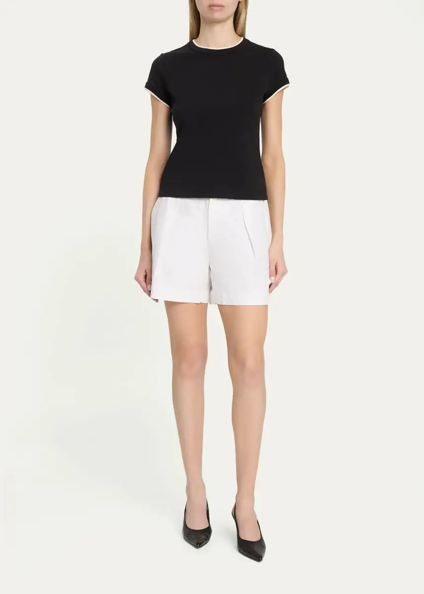 Veronica Beard Devin Stretch-Cotton T-Shirt | Thumbnail 2 Veronica Beard Devin Stretch-Cotton T-Shirt | Thumbnail 2