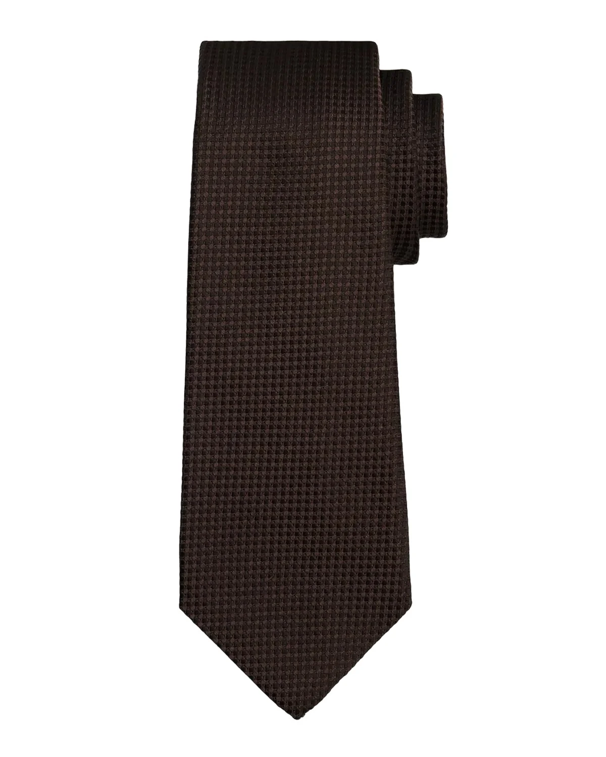 Kiton Men's Silk Micro-Jacquard 7-Fold Tie