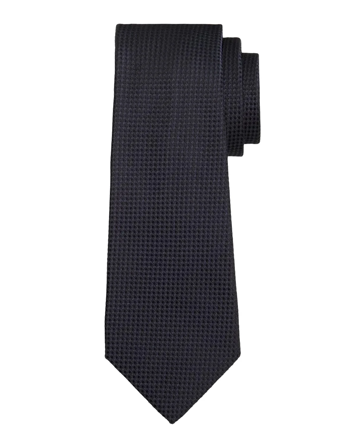 Kiton Men's Silk Micro-Jacquard 7-Fold Tie