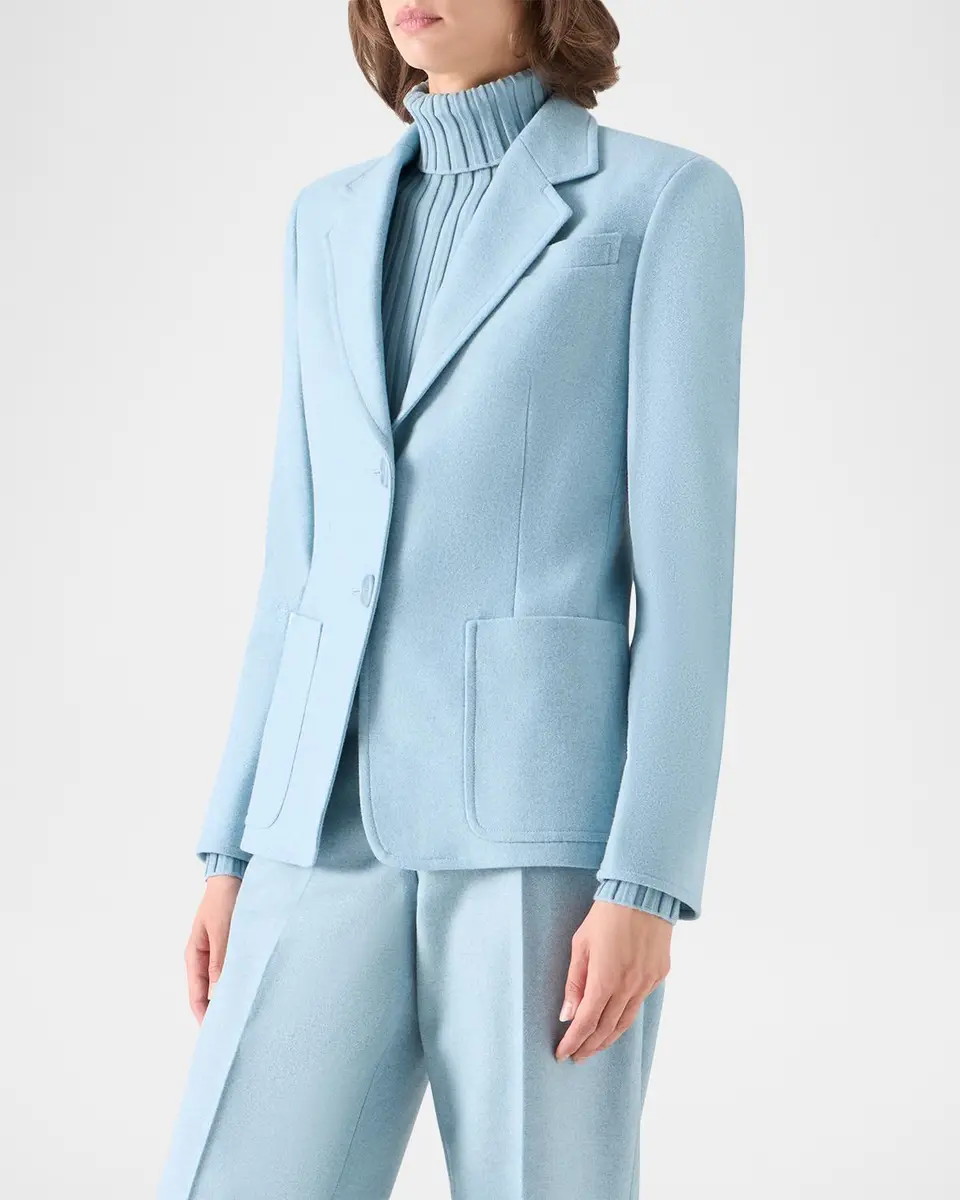 Akris punto Wool Flannel Blazer | Thumbnail 6 Akris punto Wool Flannel Blazer | Thumbnail 6