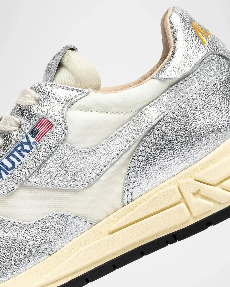Autry Reelwind Metallic Leather Low-Top Sneakers | Thumbnail 3 Autry Reelwind Metallic Leather Low-Top Sneakers | Thumbnail 3