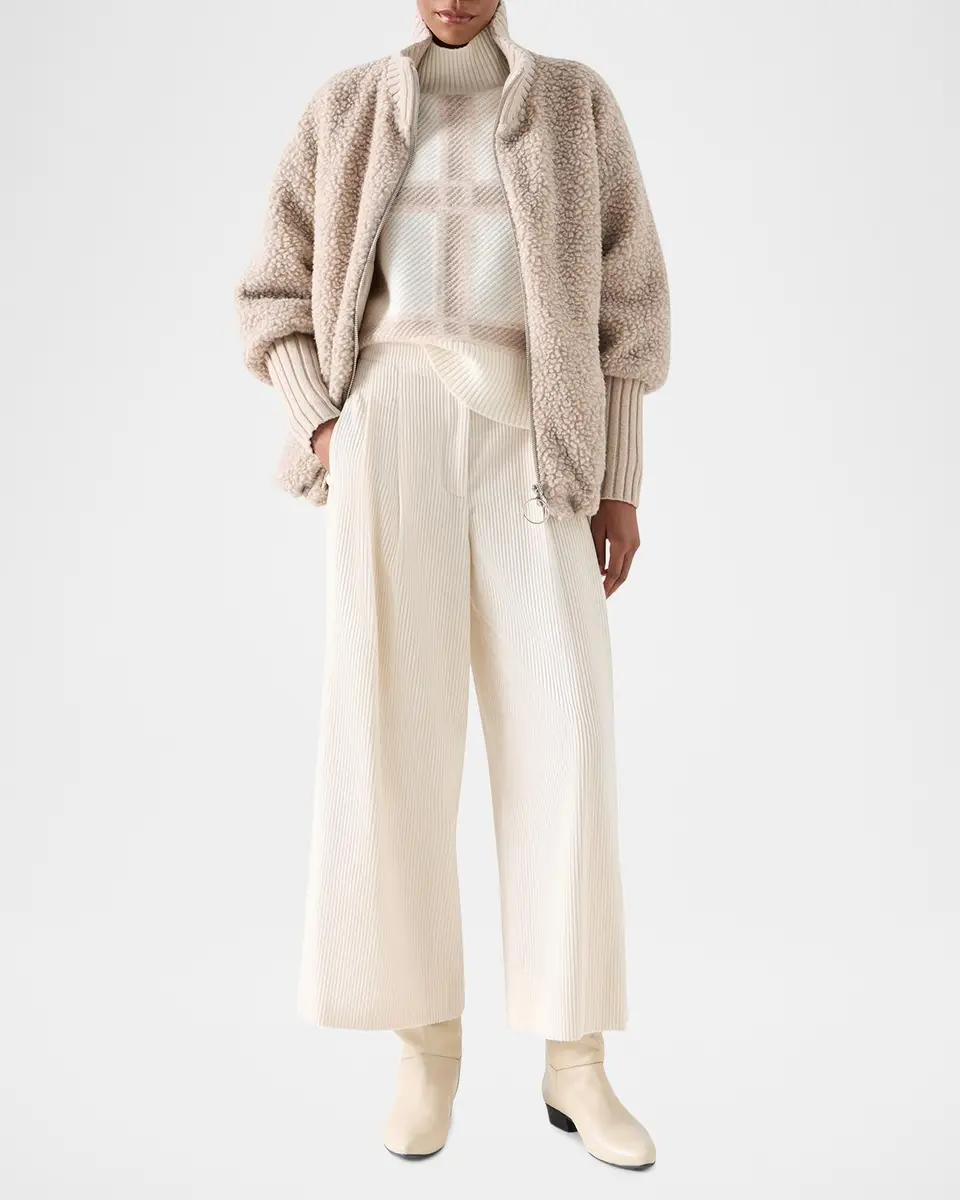 Akris punto Bouclé Fleece Relaxed-Fit Coat | Thumbnail 2