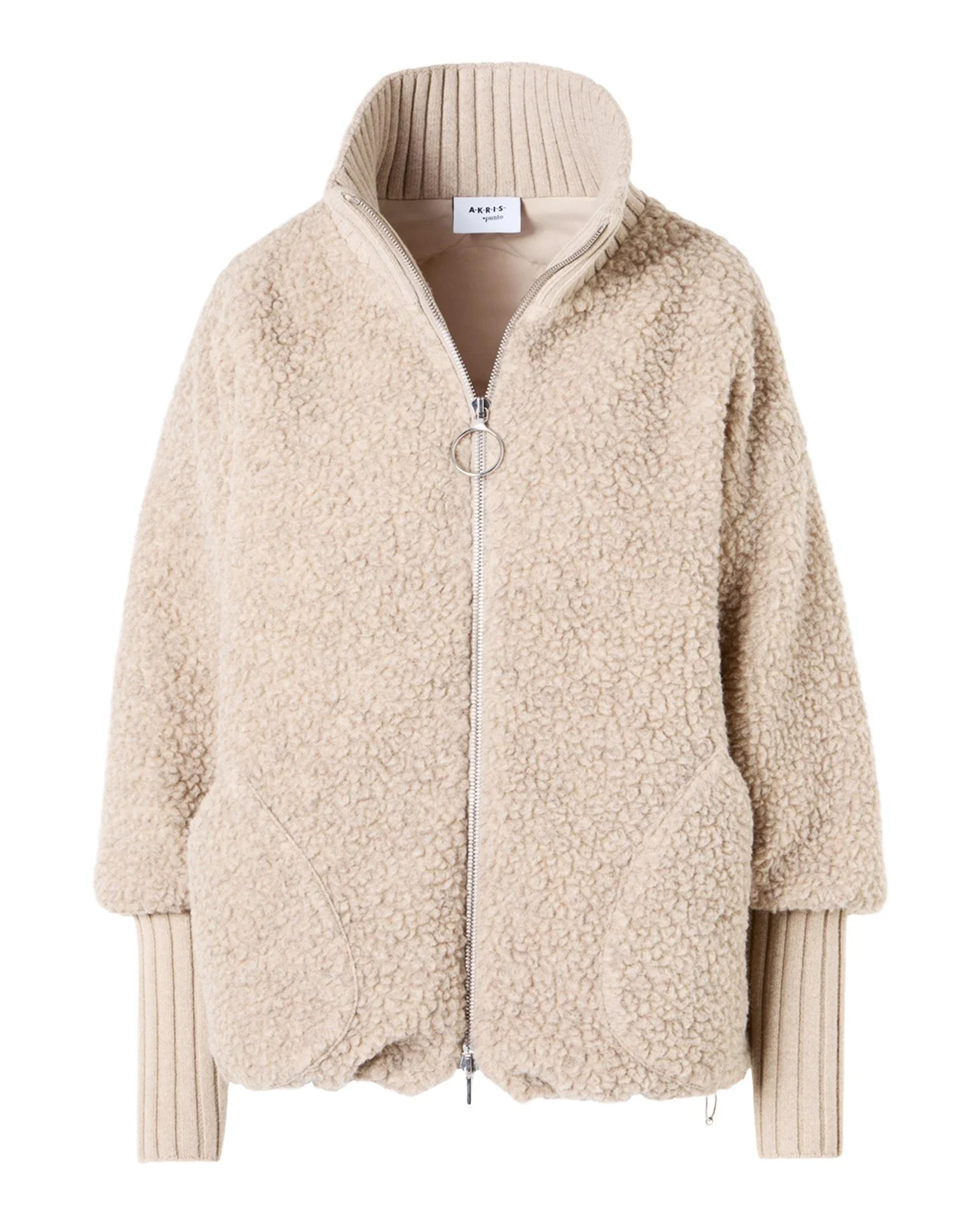 Akris punto Bouclé Fleece Relaxed-Fit Coat