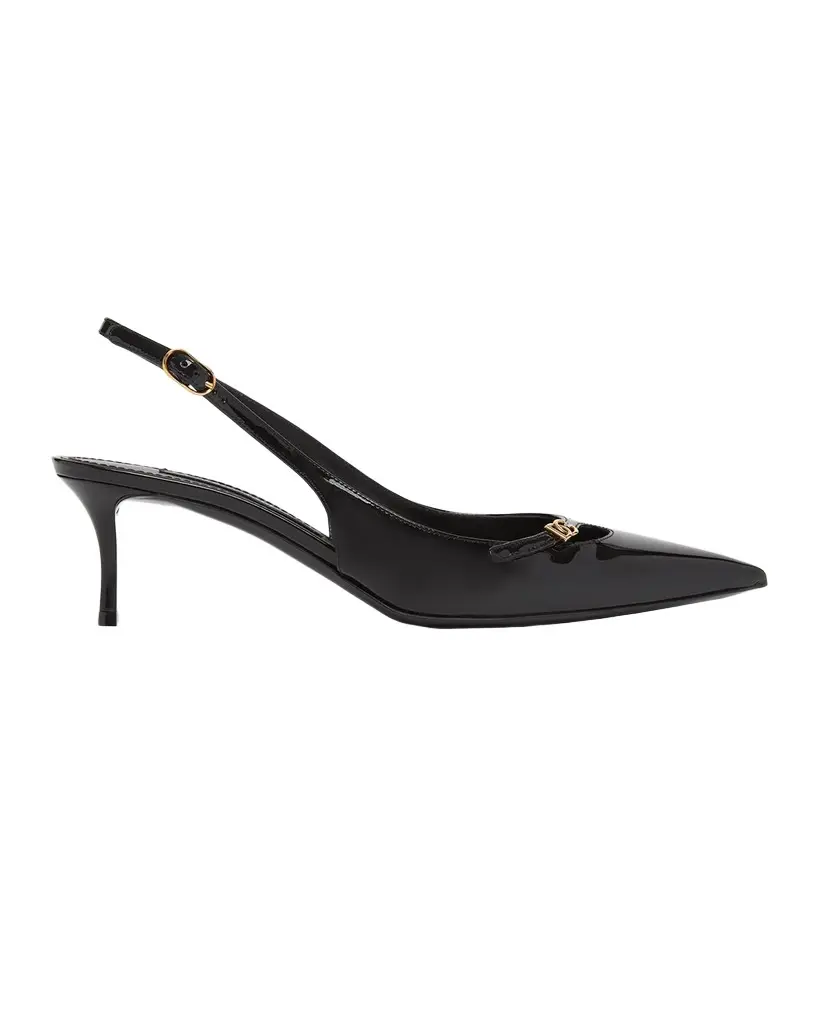 Dolce & Gabbana 90mm DG Vernice Patent Leather Slingback Pumps | Image 1 Dolce & Gabbana 90mm DG Vernice Patent Leather Slingback Pumps | Image 1