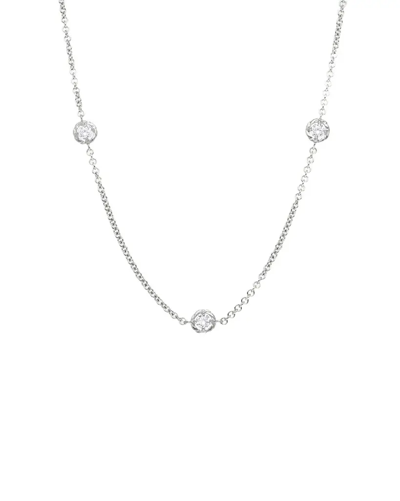 Paul Morelli 18k White Gold Diamond Chain Necklace, 16" | Image 1 Paul Morelli 18k White Gold Diamond Chain Necklace, 16" | Image 1