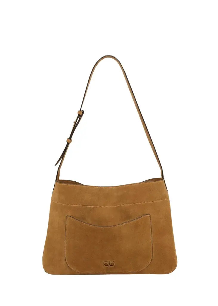 Valentino Garavani Men's Emil Small Suede Hobo Bag | Image 1 Valentino Garavani Men's Emil Small Suede Hobo Bag | Image 1