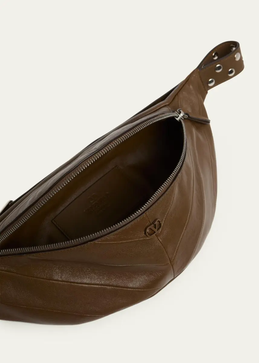 Valentino Garavani Men's VLogo Leather Belt Bag | Thumbnail 4