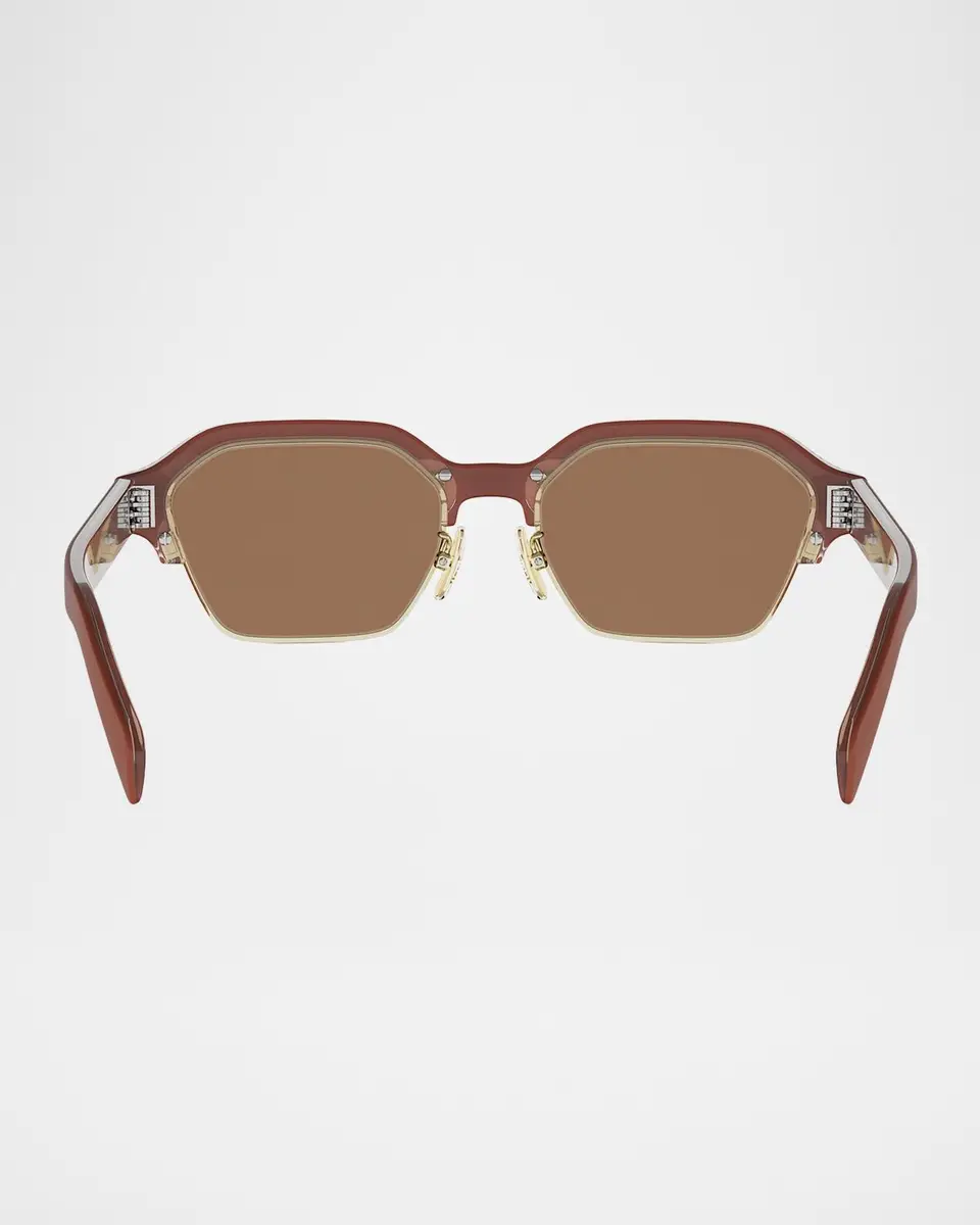 Celine Men's Acetate and Nylon Geometric Combi Sunglasses | Thumbnail 5 Celine Men's Acetate and Nylon Geometric Combi Sunglasses | Thumbnail 5