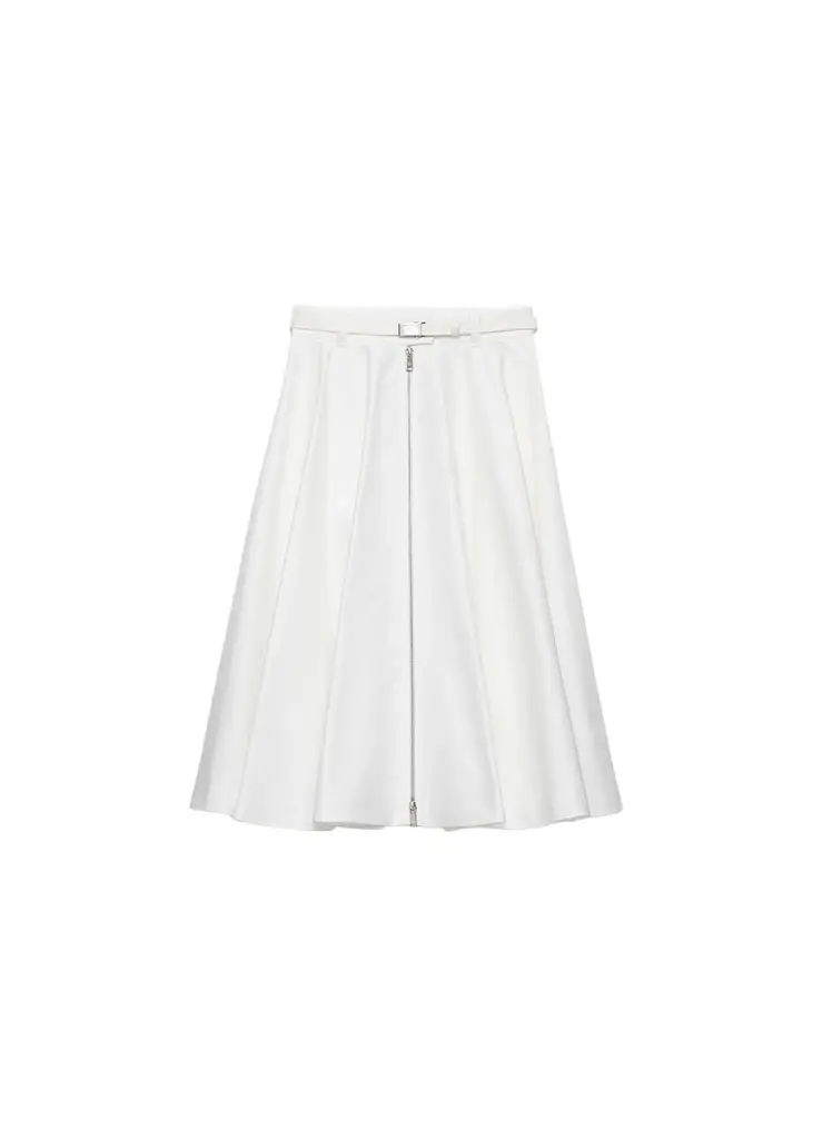 Prada Belted A-Line Midi Skirt | Image 1 Prada Belted A-Line Midi Skirt | Image 1