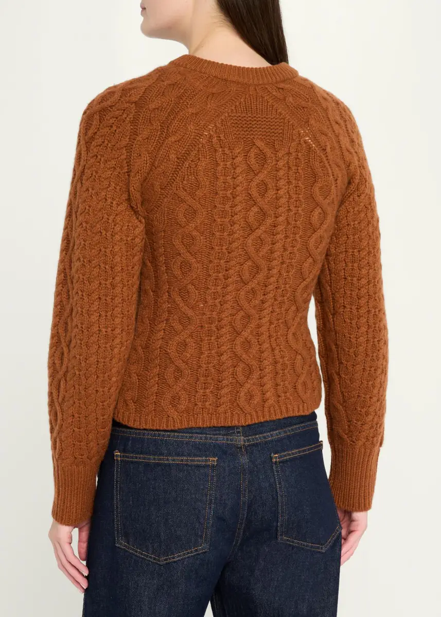 Guest In Residence Sculpted Cashmere-Wool Cable-Knit Cardigan | Thumbnail 3 Guest In Residence Sculpted Cashmere-Wool Cable-Knit Cardigan | Thumbnail 3