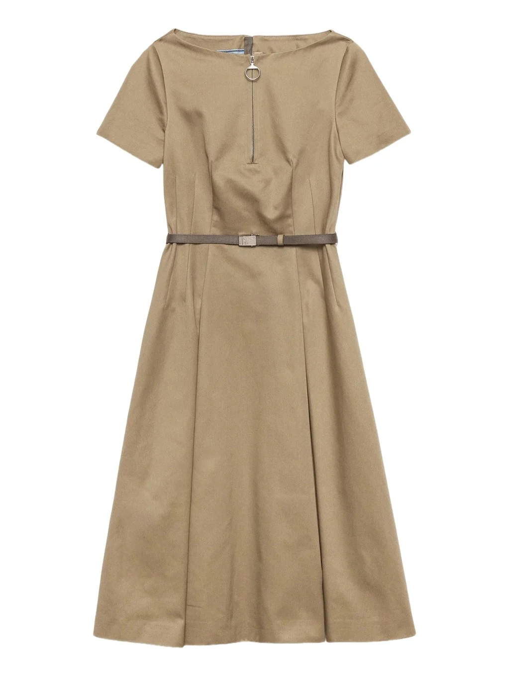 Prada Belted Cotton Knee-Length Dress