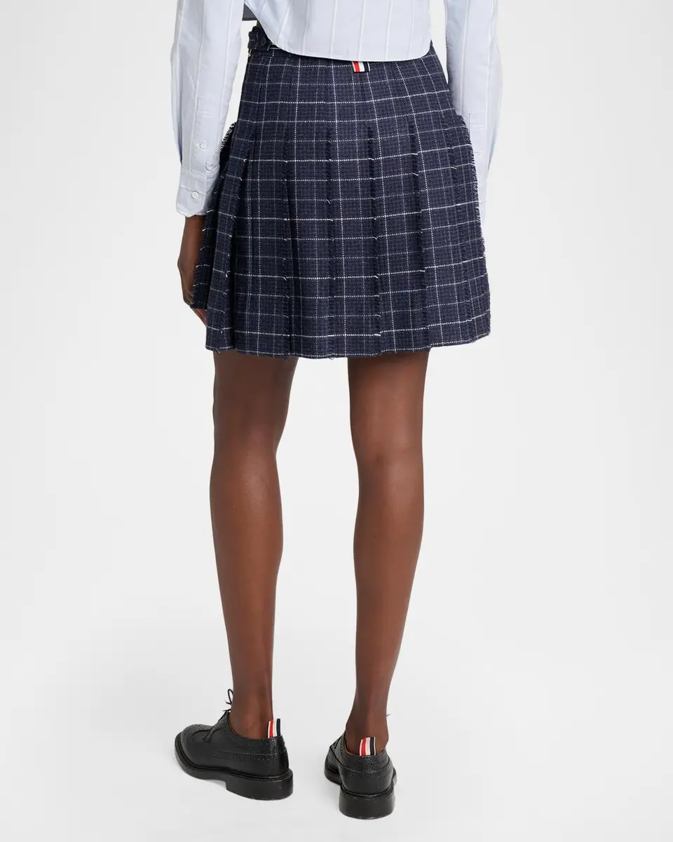 Thom Browne Windowpane Wool Mini Skirt | Thumbnail 3 Thom Browne Windowpane Wool Mini Skirt | Thumbnail 3