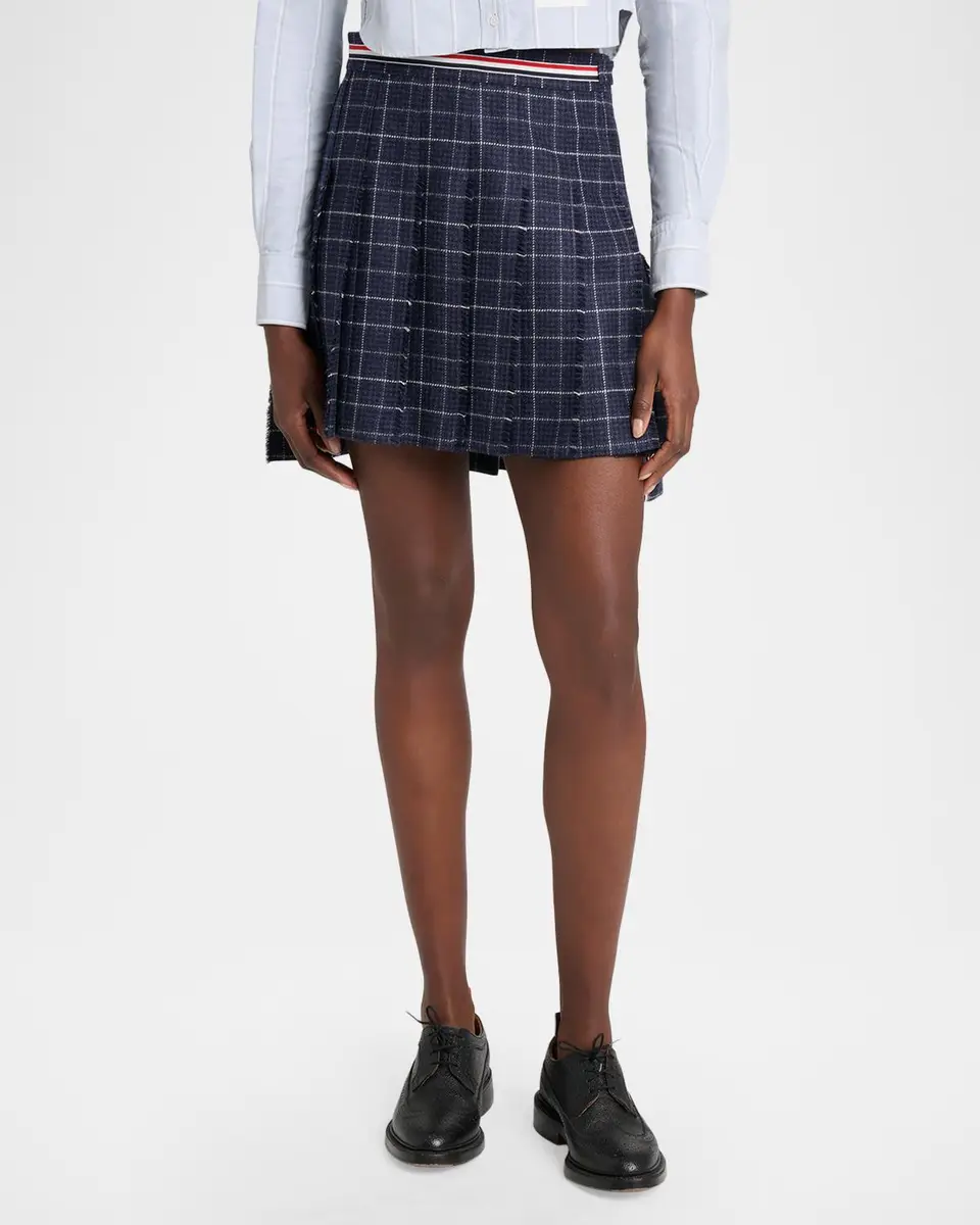Thom Browne Windowpane Wool Mini Skirt | Thumbnail 4 Thom Browne Windowpane Wool Mini Skirt | Thumbnail 4