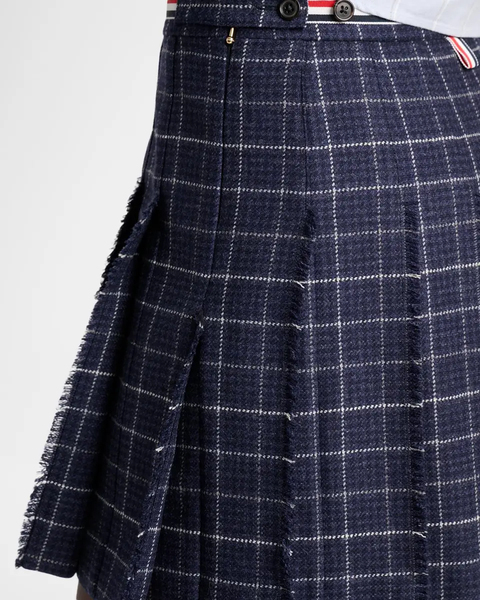 Thom Browne Windowpane Wool Mini Skirt | Thumbnail 5 Thom Browne Windowpane Wool Mini Skirt | Thumbnail 5
